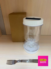 Банка для солінь + виделка для закусок, 700 мл