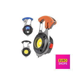 Ліхтар брелок акумуляторний з карабіном White Yellow Red W5143-COB