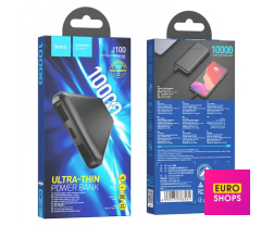 Power Bank Hoco J100 Ultra-Thin High-ranking 10000mAh Black