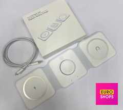 Бездротова зарядка Magnetic Wireless Charger 3 in1 W07-1