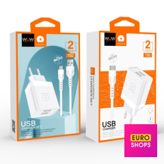 Мережевий Зарядний Пристрій WUW T92 2USB 2.4A  Micro