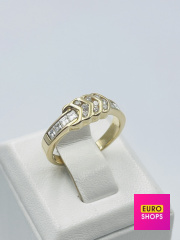 Каблучка з діамантами 750° 3.22 г.