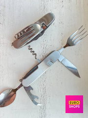 Набір Туриста Ложка Вилка Ніж Срібний