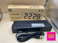 Годинник настільний LED на батарейках USB