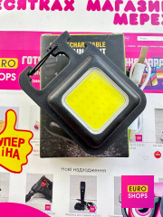 Ліхтар брелок акумуляторний BL J031S COB з карабіном Чорний