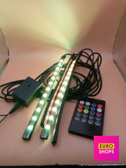 Кольорове підсвічування для автомобіля водонепроникне RGB led Amient HR-01678 з пультом
