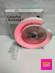 Настільний вентилятор з RGB підсвічуванням