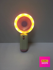 Вентилятор ручний акумуляторний з підсвіткою