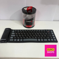 Гнучка силіконова бездротова клавіатура Crown CMK-6003 Black