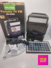 Портативна сонячна станція GDLITING GD-8086 з міні телевізором
