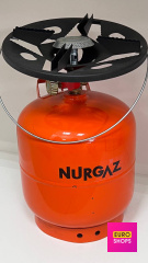 Газовий балон з пальником Nurgaz на 9,5л або 3кг газу