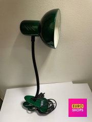 Настільна лампа зелена з прищепкою