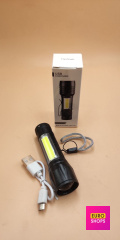 Ліхтар ручний світлодіодний акумуляторний LED USB CHARGING FLASHLIGHT з боковим підсвічуванням