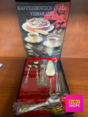Набір для кави, чаю, десертів Vergoldet Kaffeebesteck 15-TLG