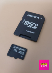 Карта пам'яті Transcend 1 Gb+ SD-адаптер